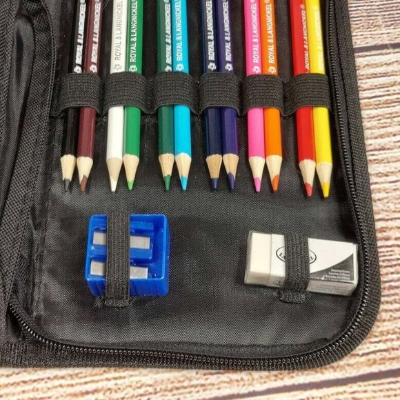 Artist 12 Colored Pencils Set Drawing Kids Adults Art Supply w/Sharpen & Eraser - Picture 4 of 10